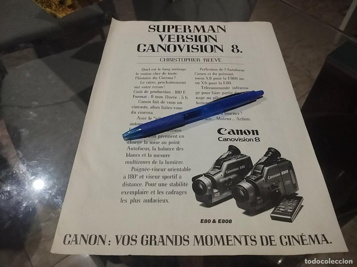 Cat&aacute;logos publicitarios: CAMARA VIDEO CANON CANOVISION 8 ANUNCIO PUBLICIDAD REVISTA FRANCESA 1989 BONITO PARA ENMARCAR
