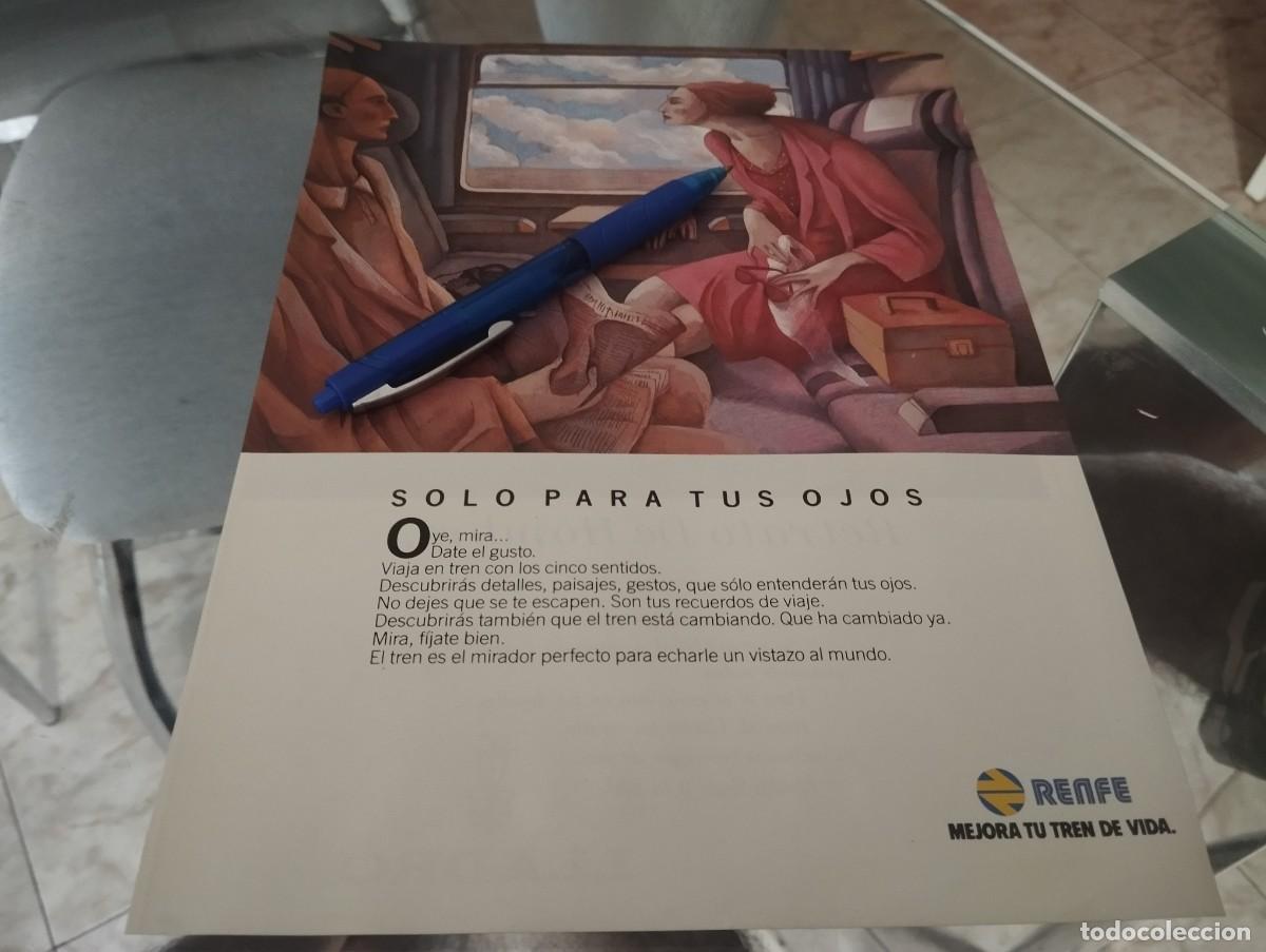 Cat&aacute;logos publicitarios: RENFE TRENES REVERSO MALETIN PIEL LLADRO ANUNCIO PUBLICIDAD REVISTA 1988 BONITO PARA ENMARCAR