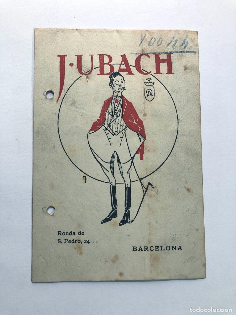 Cat&aacute;logos publicitarios: FOLLETO PUBLICIDAD / J. UBACH / BARCELONA 1917 /