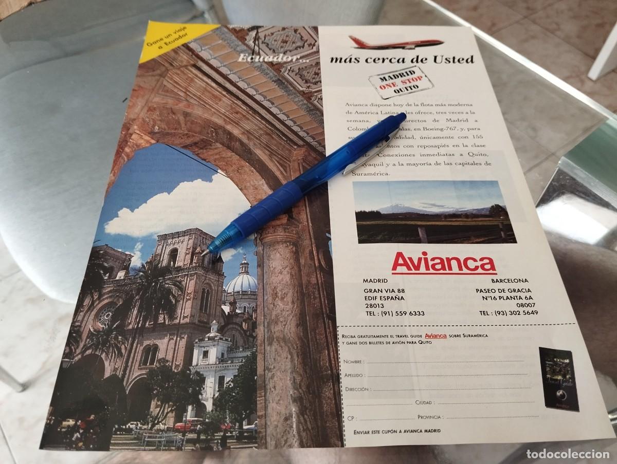 Cat&aacute;logos publicitarios: COMPA&Ntilde;IA VUELOS AVIANCA CLIPPING ANUNCIO PUBLICIDAD REVISTA 1995 BONITO PARA ENMARCAR