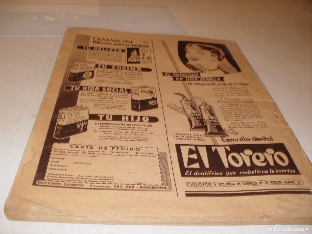 Cat&aacute;logos publicitarios: (REF 93),BELLA LAMINA PUBLICITARIA LIBROS DAIMON Y ESMALTE DENTAL EL TORERO,EDITADO EN 1957