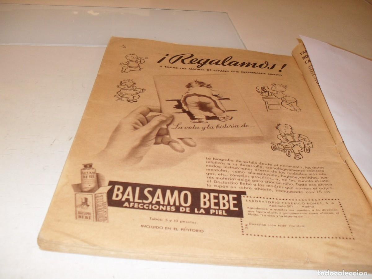 Cat&aacute;logos publicitarios: (REF 93),BELLA LAMINA PUBLICITARIA BALSAMO BEBE+ARTICULO GALGO RUSO,EDITADO EN 1957