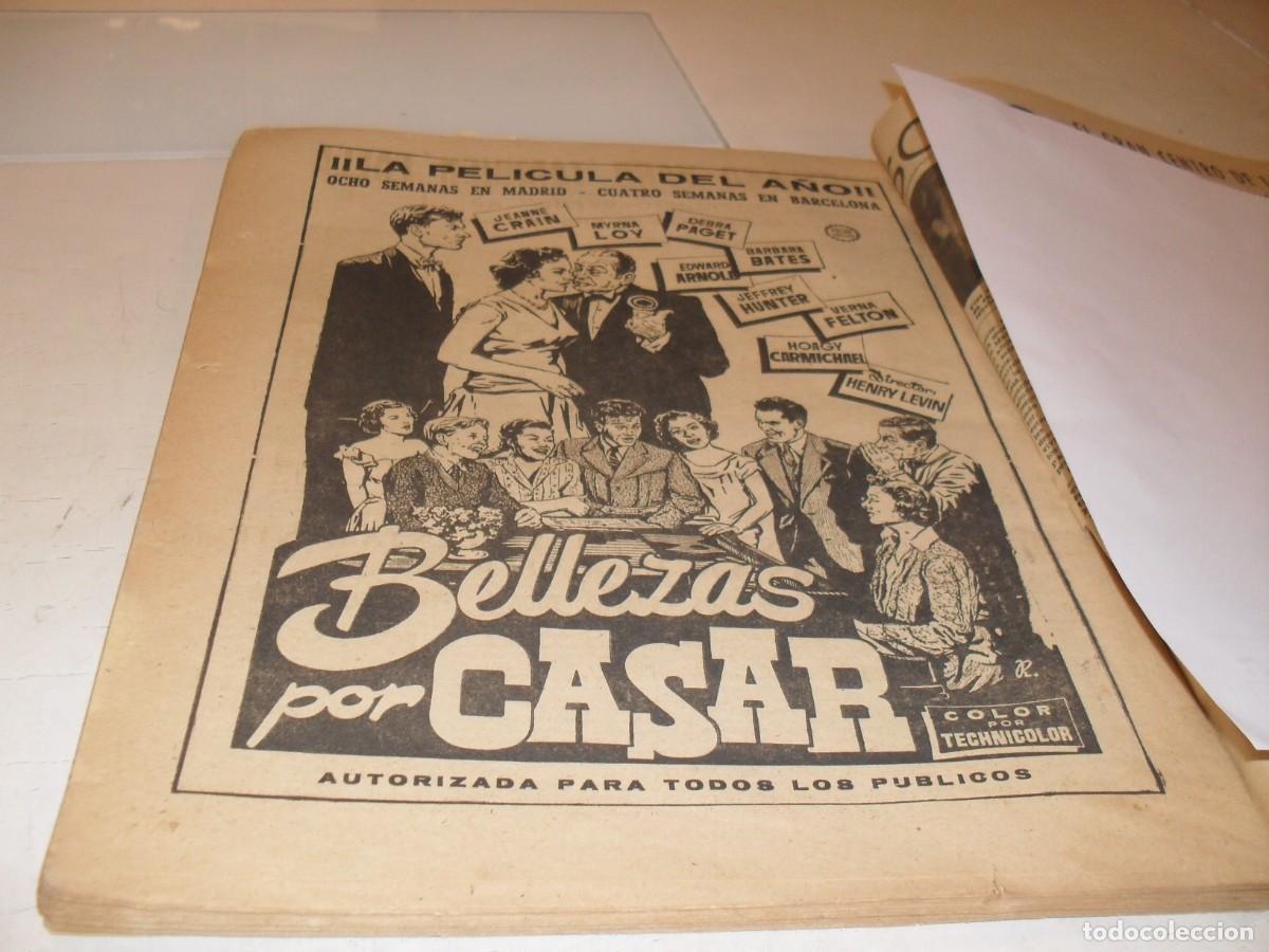 Cat&aacute;logos publicitarios: (REF 93),BELLA LAMINA PUBLICITARIA CARTEL PELICULA BELLEZAS EN CASA,EDITADO EN 1957