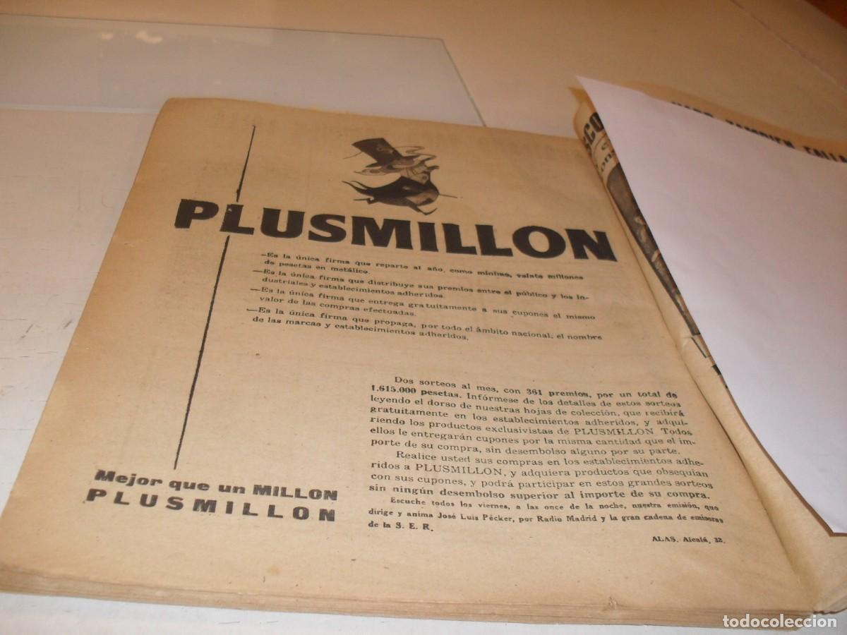Cat&aacute;logos publicitarios: (REF 93),BELLA LAMINA PUBLICITARIA PLUSMILLON+SECCION DE CHISTES,EDITADO EN 1957