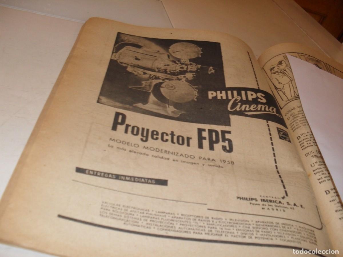 Cat&aacute;logos publicitarios: (REF 93),BELLA LAMINA PUBLICITARIA PHILIPS CINEMA,PROYECTOR FP5+SECCION CHISTES,EDITADO EN 1957