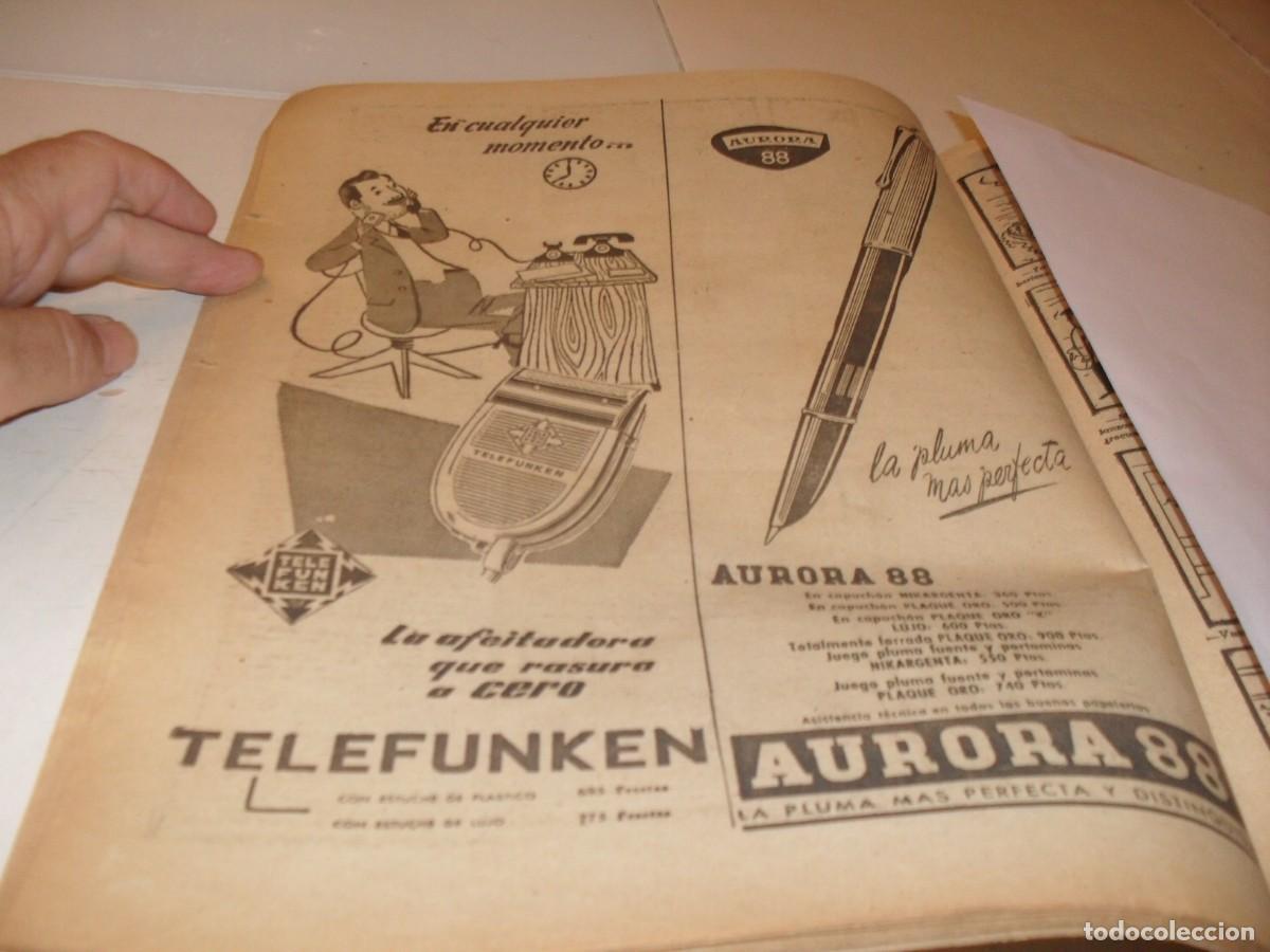 Cat&aacute;logos publicitarios: (REF 93),BELLA LAMINA PUBLICITARIA AFEITADORA TELEFUNKEN Y PLUMAS AURORA 68,EDITADO EN 1957