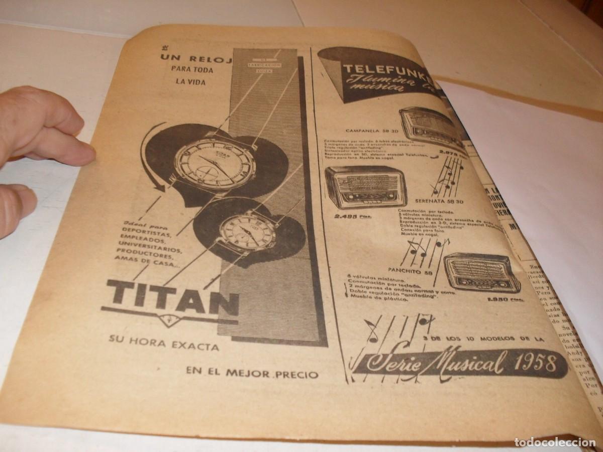Cat&aacute;logos publicitarios: (REF 93),BELLA LAMINA PUBLICITARIA RELOJ TITAN Y RADIOS TELEFUNKEN,EDITADO EN 1957