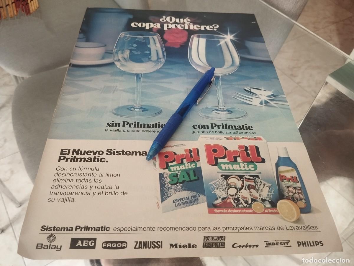 Cat&aacute;logos publicitarios: PRIL MATIC LAVAVAJILLAS REVERSO COSMETICOS VERA ANUNCIO PUBLICIDAD REVISTA 1981 BONITO PARA ENMARCAR