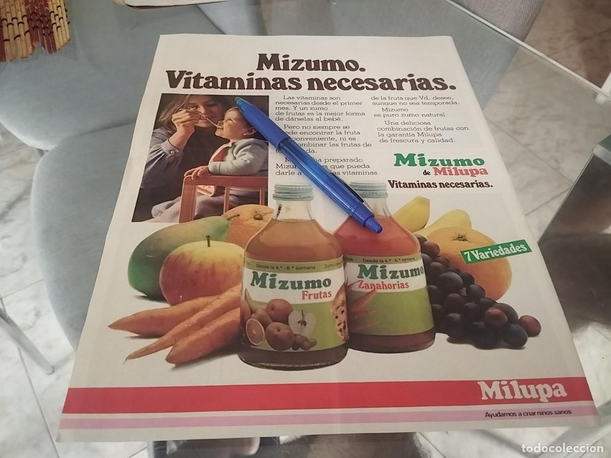 Cat&aacute;logos publicitarios: MIZUMO MI ZUMO MILUPA ANUNCIO PUBLICIDAD REVISTA 1981 BONITO PARA ENMARCAR