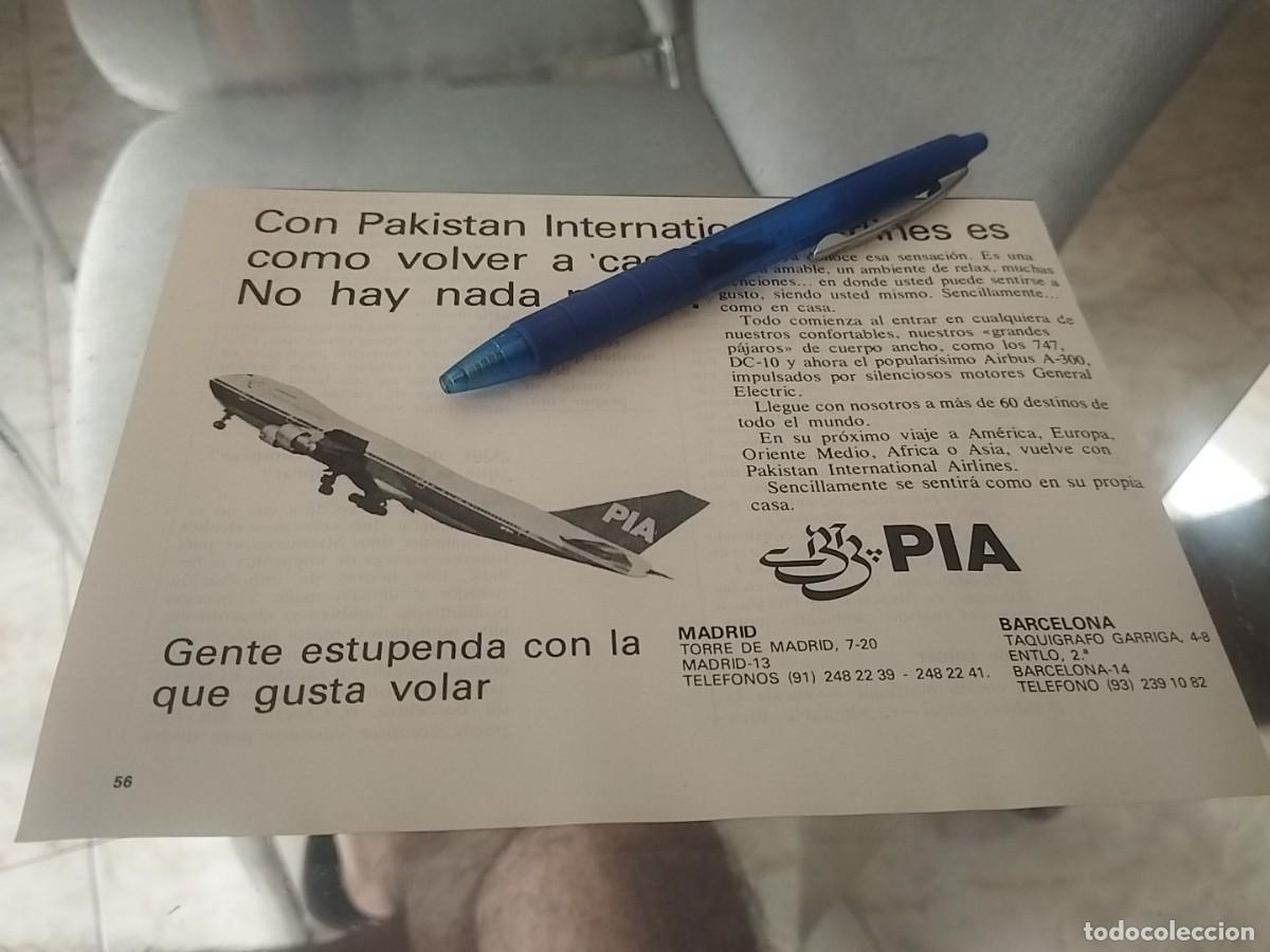 Cat&aacute;logos publicitarios: 747 DC 10, AIRBUS A 300 COMPA&Ntilde;IA VUELOS PIA CLIPPING ANUNCIO PUBLICIDAD REVISTA 1978