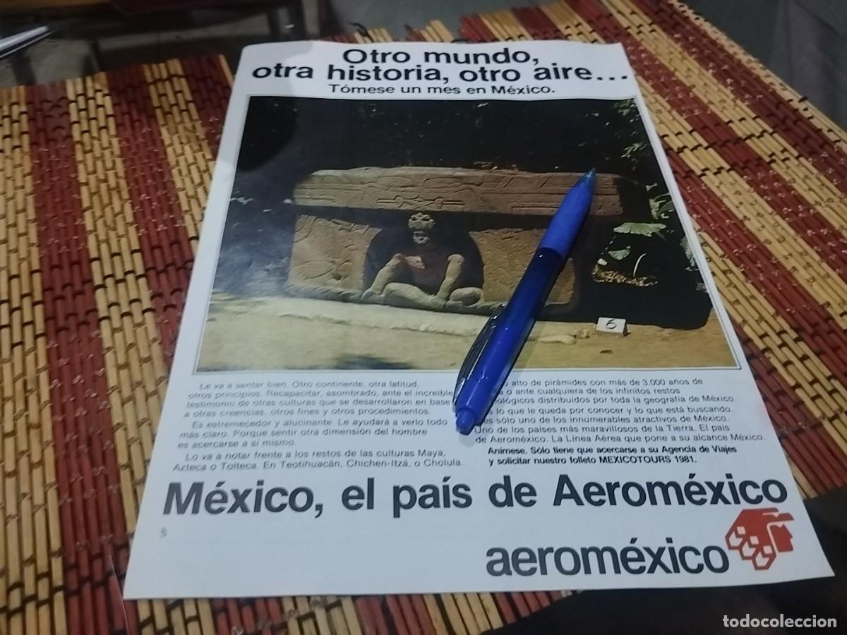 Cat&aacute;logos publicitarios: AEROMEXICO LINEAS AEREAS CLIPPING HOJA ANUNCIO PUBLICIDAD REVISTA A&Ntilde;OS 80