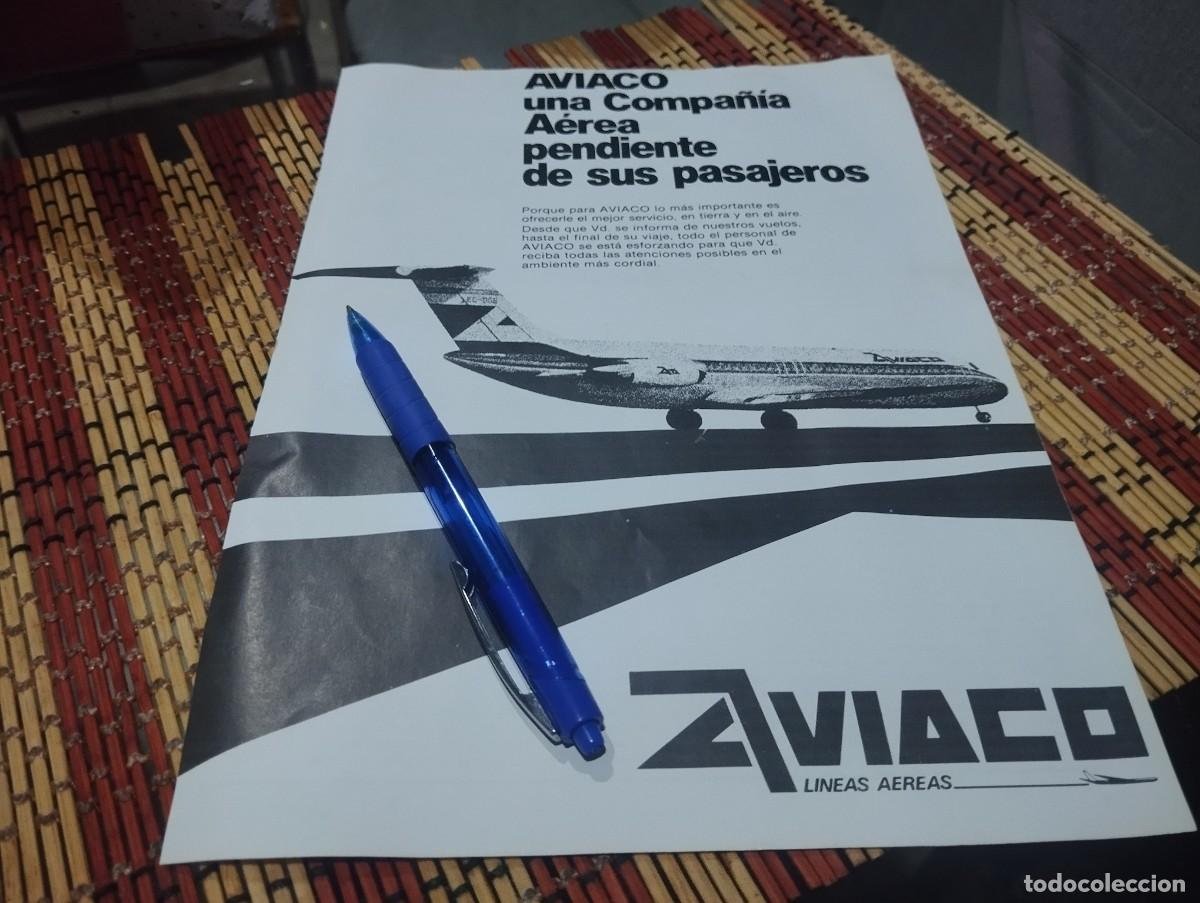 Cat&aacute;logos publicitarios: AVIACO LINEAS AEREAS CLIPPING HOJA ANUNCIO PUBLICIDAD REVISTA A&Ntilde;OS 80