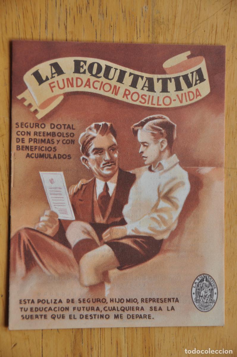 Cat&aacute;logos publicitarios: FOLLETO DE 11 P&Aacute;GINAS - SEGUROS LA EQUITATIVA (FUNDACI&Oacute;N ROSILLO-VIDA)