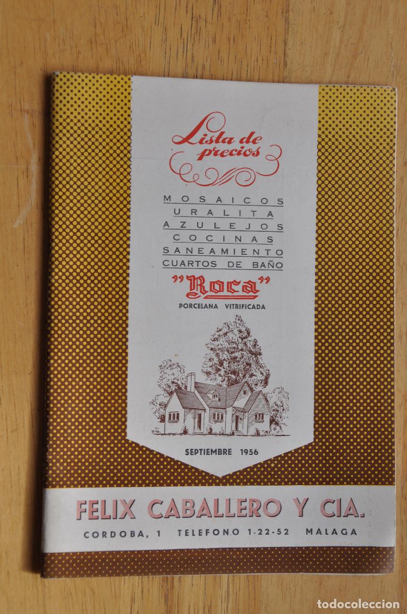 Cat&aacute;logos publicitarios: CAT&Aacute;LOGO DE 1956 - &rdquo;ROCA&rdquo; - F&Eacute;LIX CABALLERO Y C&Iacute;A (C&Oacute;RDOBA-M&Aacute;LAGA)