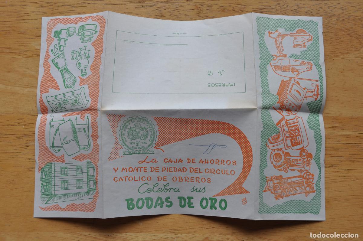 Cat&aacute;logos publicitarios: BODAS DE ORO DE LA CAJA DE AHORROS Y MONTE DE PIEDAD DEL C&Iacute;RCULO CAT&Oacute;LICO DE OBREROS - SORTEO