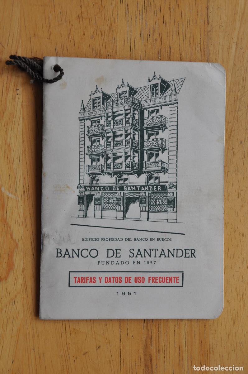 Cat&aacute;logos publicitarios: FOLLETO DE 1951 DEL BANCO DE SANTANDER DE BURGOS CON LA DESCRIPCI&Oacute;N DE SU OFICINA Y SERVICIOS