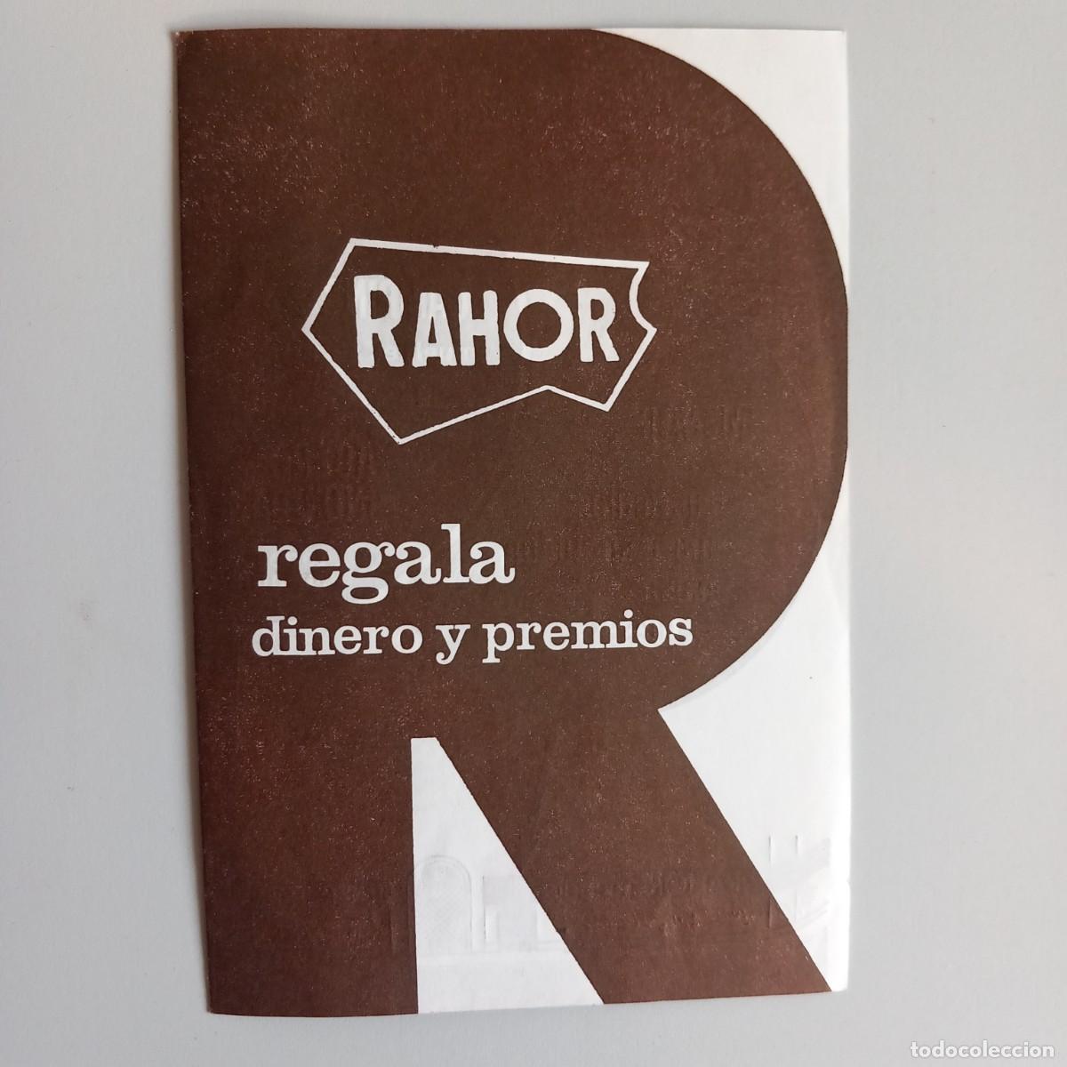 Cat&aacute;logos publicitarios: Antiguo Documento Sorteo RAHOR (Valladolid, 1977)