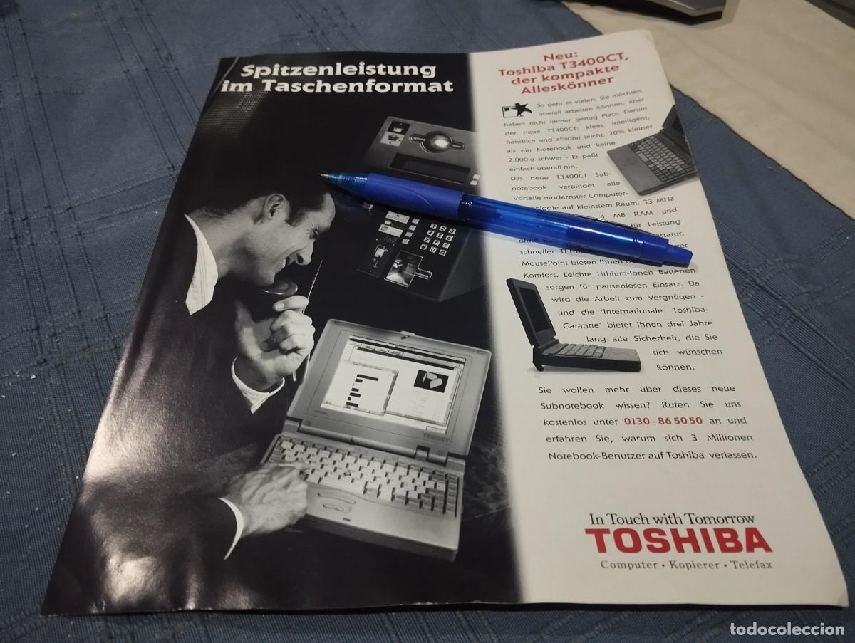 Cat&aacute;logos publicitarios: TOSHIBA T 3400 CT ORDENADOR PORT&Aacute;TIL CLIPPING HOJA ANUNCIO PUBLICIDAD REVISTA ALEMANA 1994