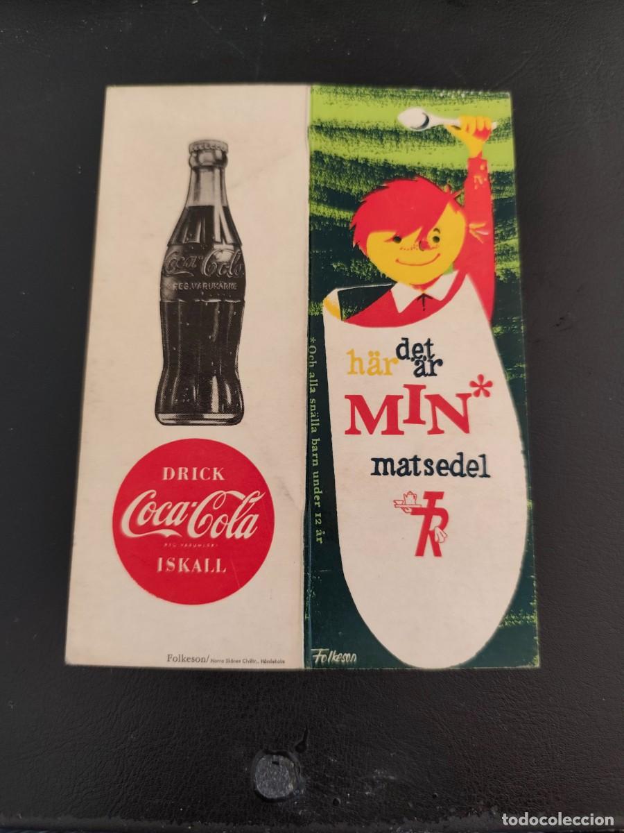 Cat&aacute;logos publicitarios: Coca-cola folleto bar sueco alrededor de 1961. &Uacute;nico