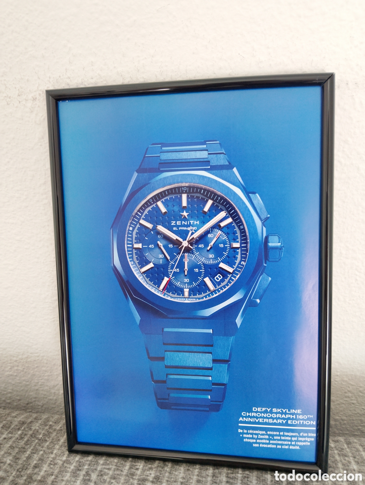 Cat&aacute;logos publicitarios: Zenith reloj anuncio original con marco