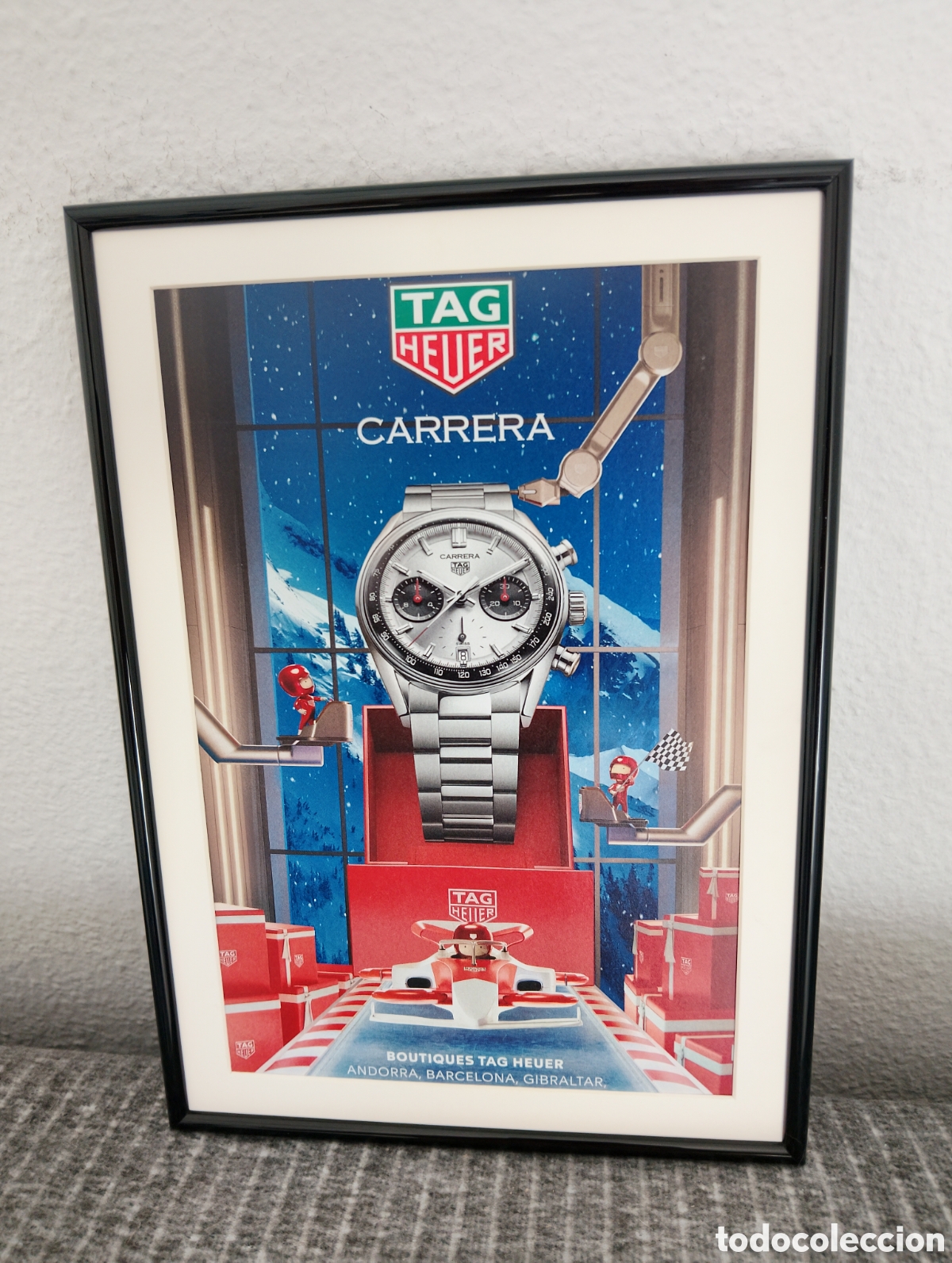 Cat&aacute;logos publicitarios: Tag heuer Carrera reloj watch anuncio original con marco