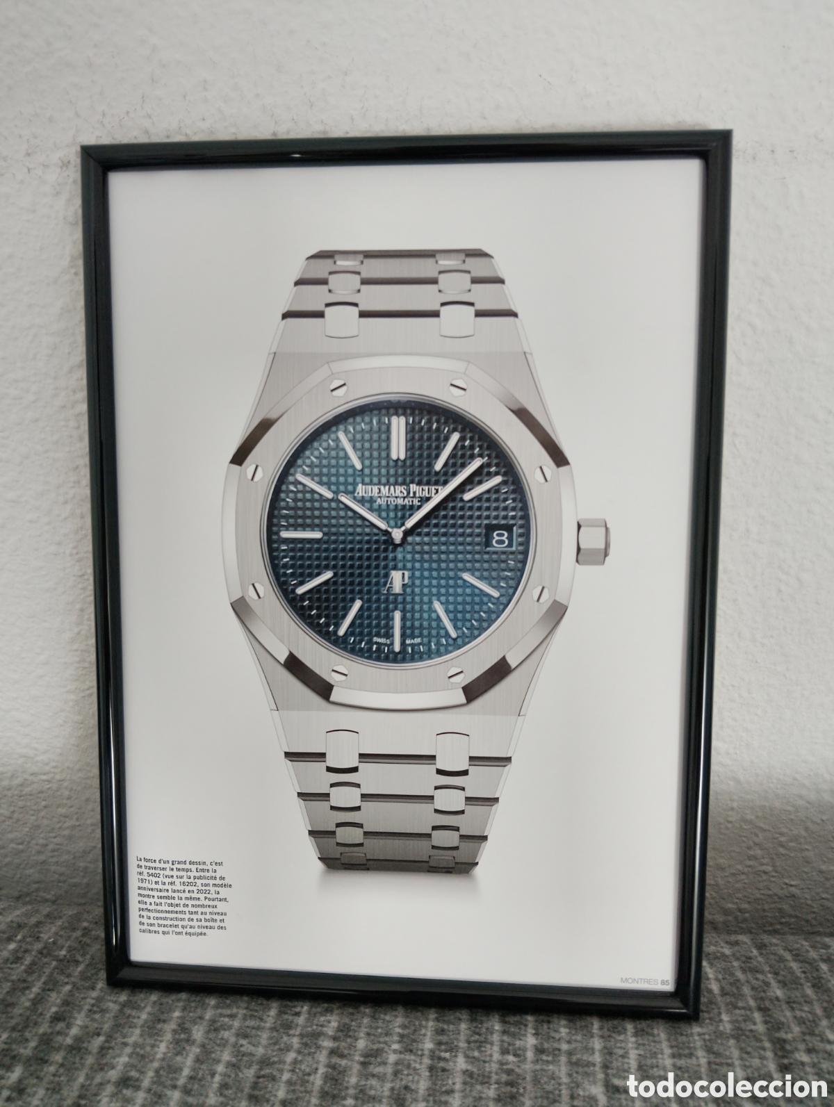 Cat&aacute;logos publicitarios: Audemars Piguet reloj anuncio original con marco