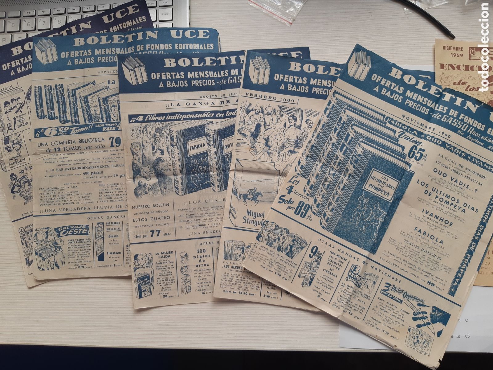 Cat&aacute;logos publicitarios: Lote 5 bolet&iacute;n UCE 1960-61-62