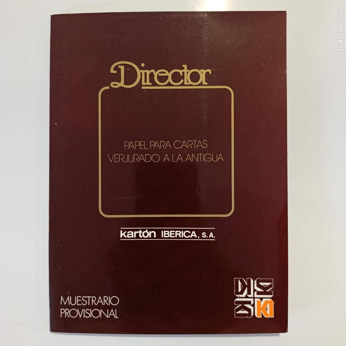 Advertising Catalogs: CATALOGO MUESTRARIO PROVISIONAL PAPEL PARA CARTAS VERJURADO, DIRECTOS. KART&Oacute;N IB&Eacute;RICA.