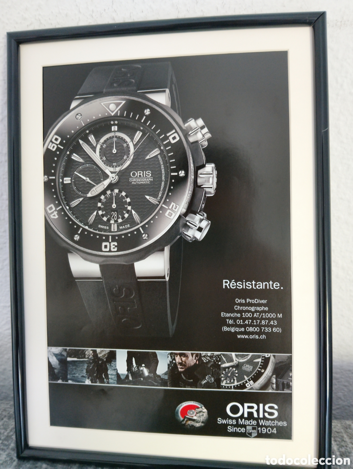 Cat&aacute;logos publicitarios: Oris reloj anuncio original con marco
