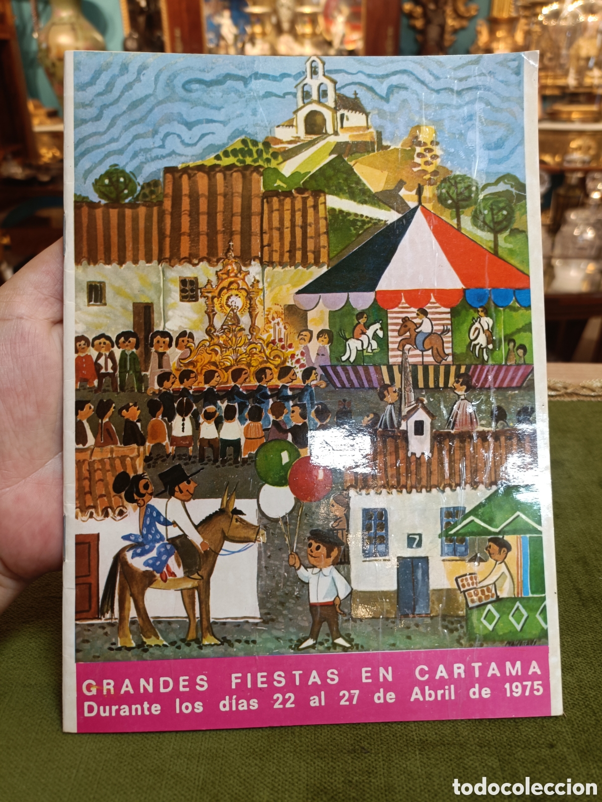 Cat&aacute;logos publicitarios: Programa de mano antiguo de las Grandes Fiestas de C&aacute;rtama, celebrado del 22 al 27 de abril de 1975.