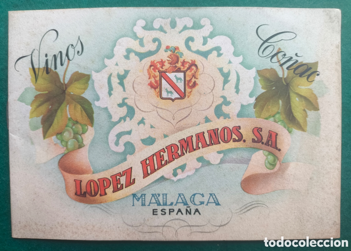 Advertising Catalogs: CAT&Aacute;LOGO VINOS Y CO&Ntilde;AC L&Oacute;PEZ HERMANOS M&Aacute;LAGA C. 1950