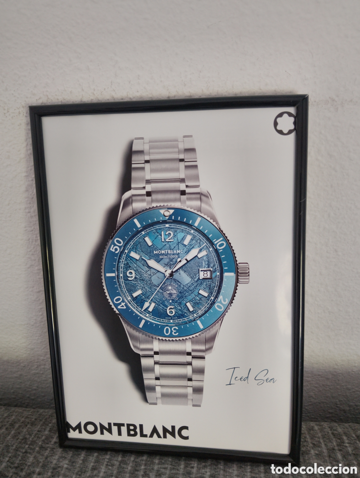 Cat&aacute;logos publicitarios: Montblanc reloj anuncio original con marco