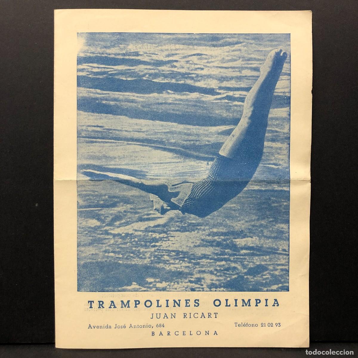 Cat&aacute;logos publicitarios: TRAMPOLINES OLIMPIA - JUAN RICART - BARCELONA - FOLLETO PUBLICITARIO - RAR&Iacute;SIMO / 249
