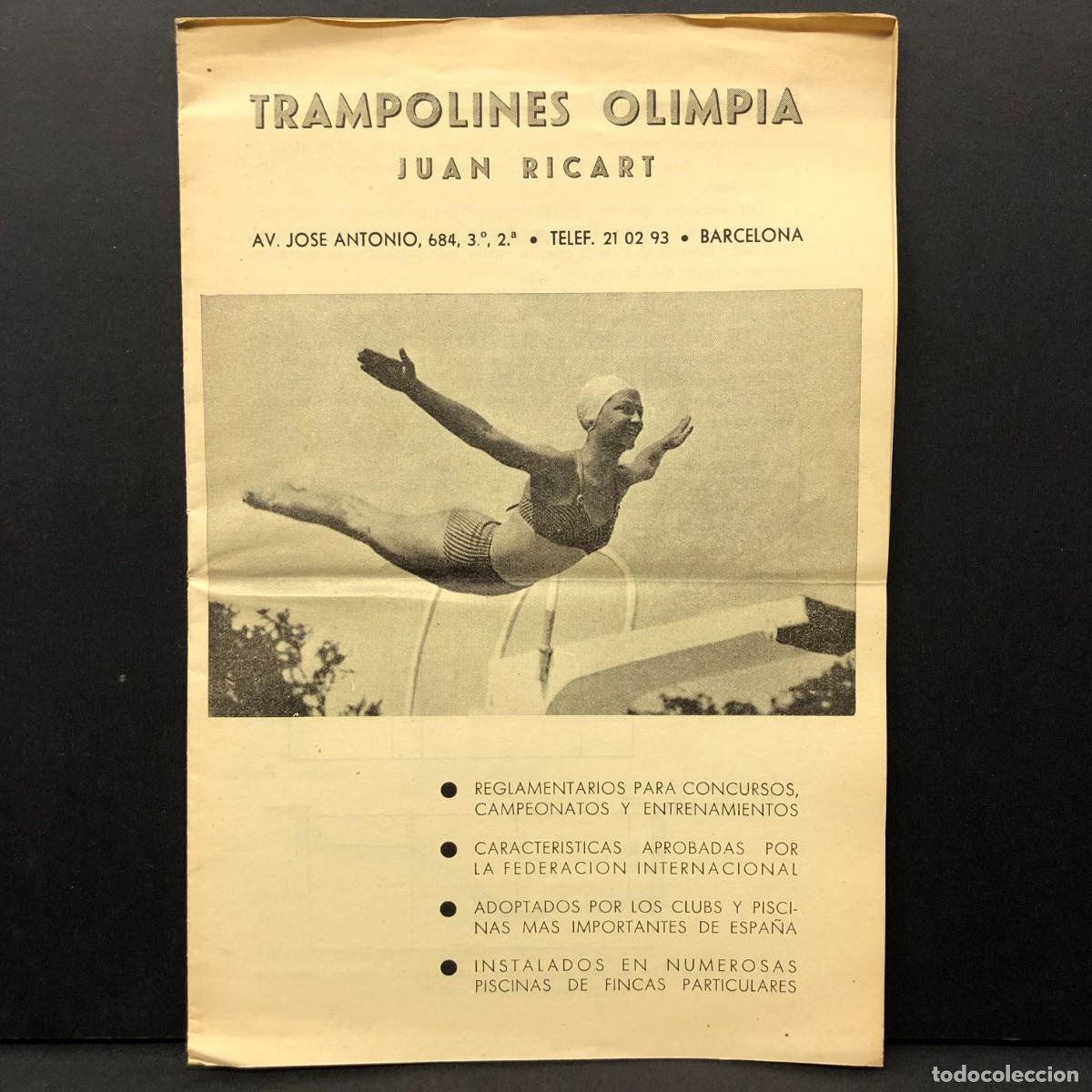Cat&aacute;logos publicitarios: TRAMPOLINES OLIMPIA - JUAN RICART - BARCELONA - FOLLETO PUBLICITARIO - RAR&Iacute;SIMO / 250