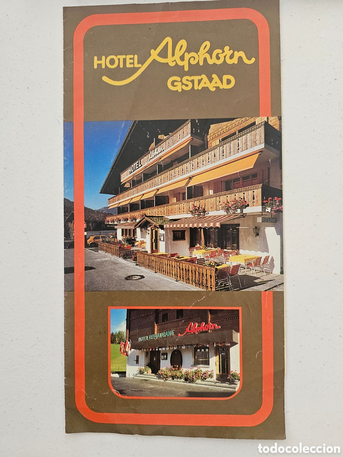 Cat&aacute;logos publicitarios: Folleto Tur&iacute;stico y Tarifa de Precios &ndash; Hotel Alphorn (Gstaad, Suiza) &ndash; c. 1970-1980