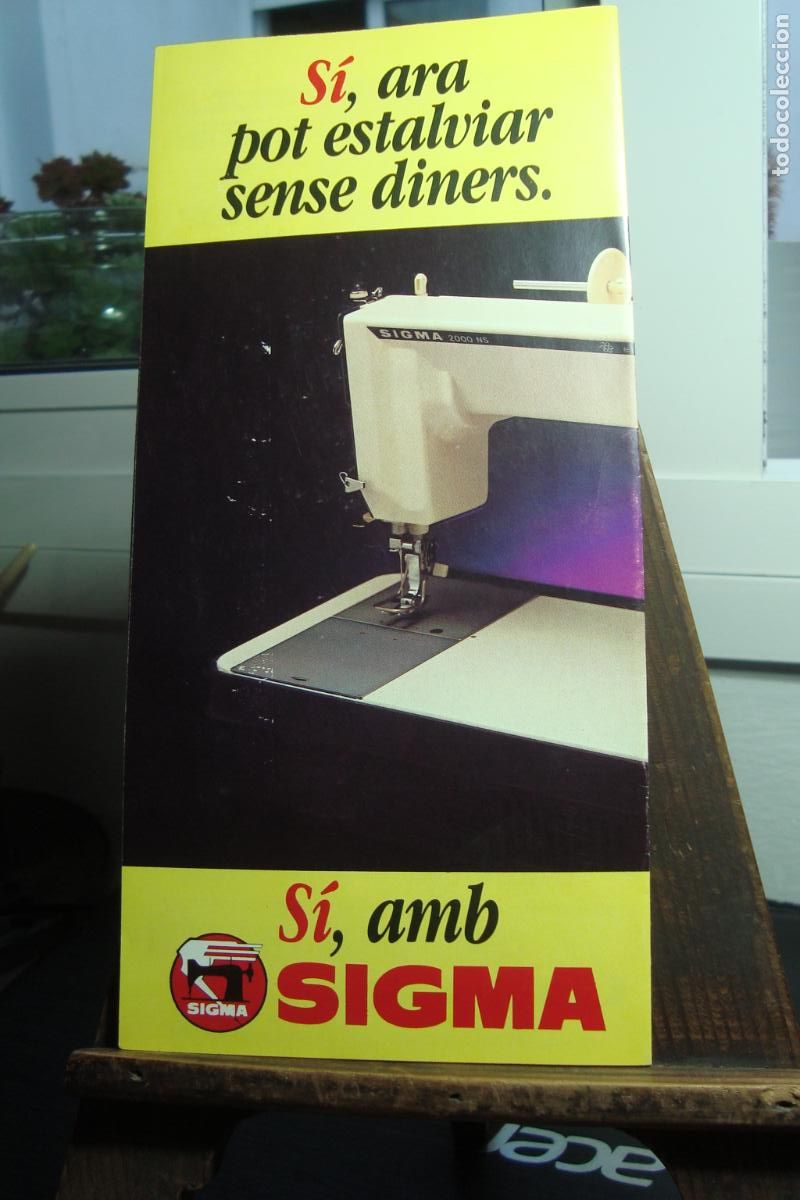 Cat&aacute;logos publicitarios: ANTIGUO FOLLETO MAQUINA COSER SIGMA. 1986?