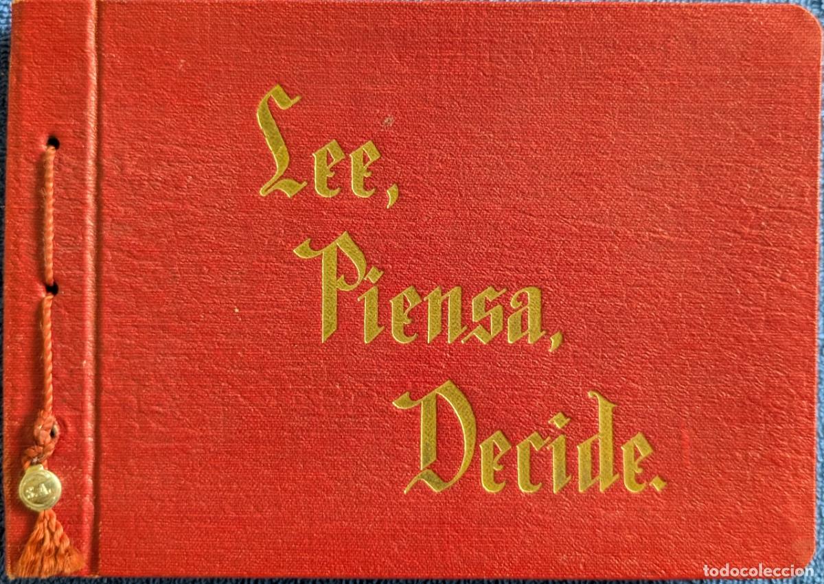 Cat&aacute;logos publicitarios: Lee, piensa, decide - Blco publicitario de Seguros Cervantes (1946)