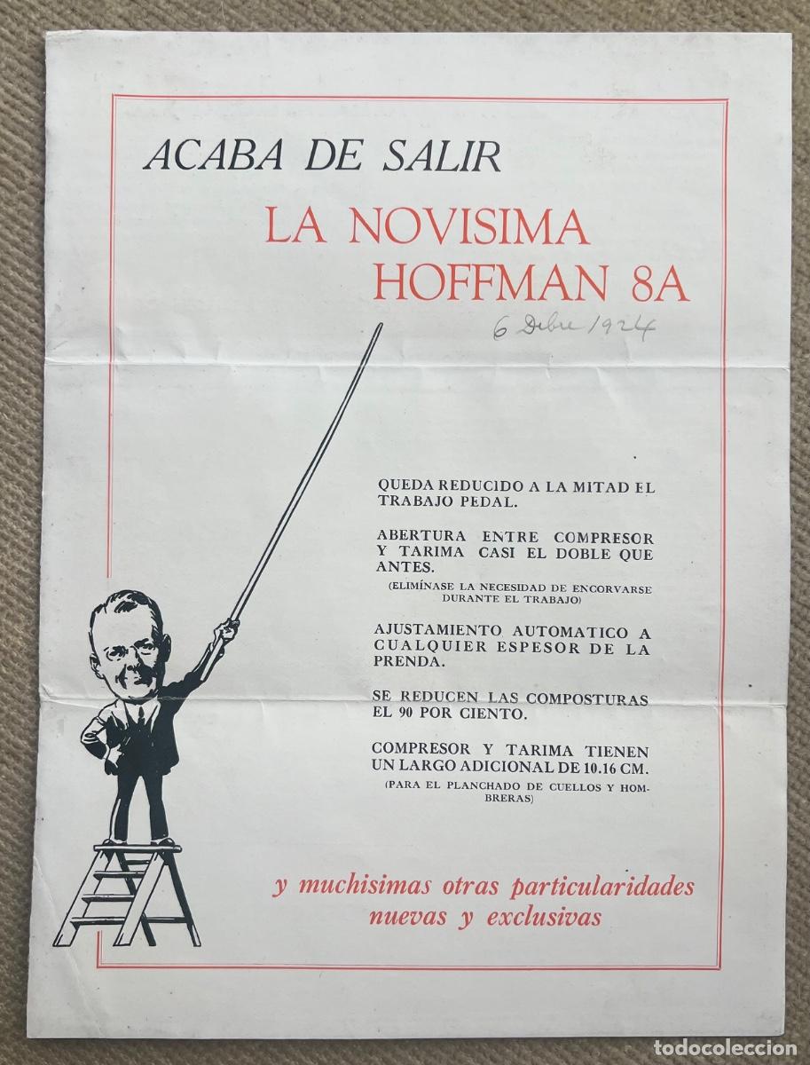 Cat&aacute;logos publicitarios: Cat&aacute;logo de Aplanchadora Hoffman - A&ntilde;o 1924 (Para sastres y tintoreros)
