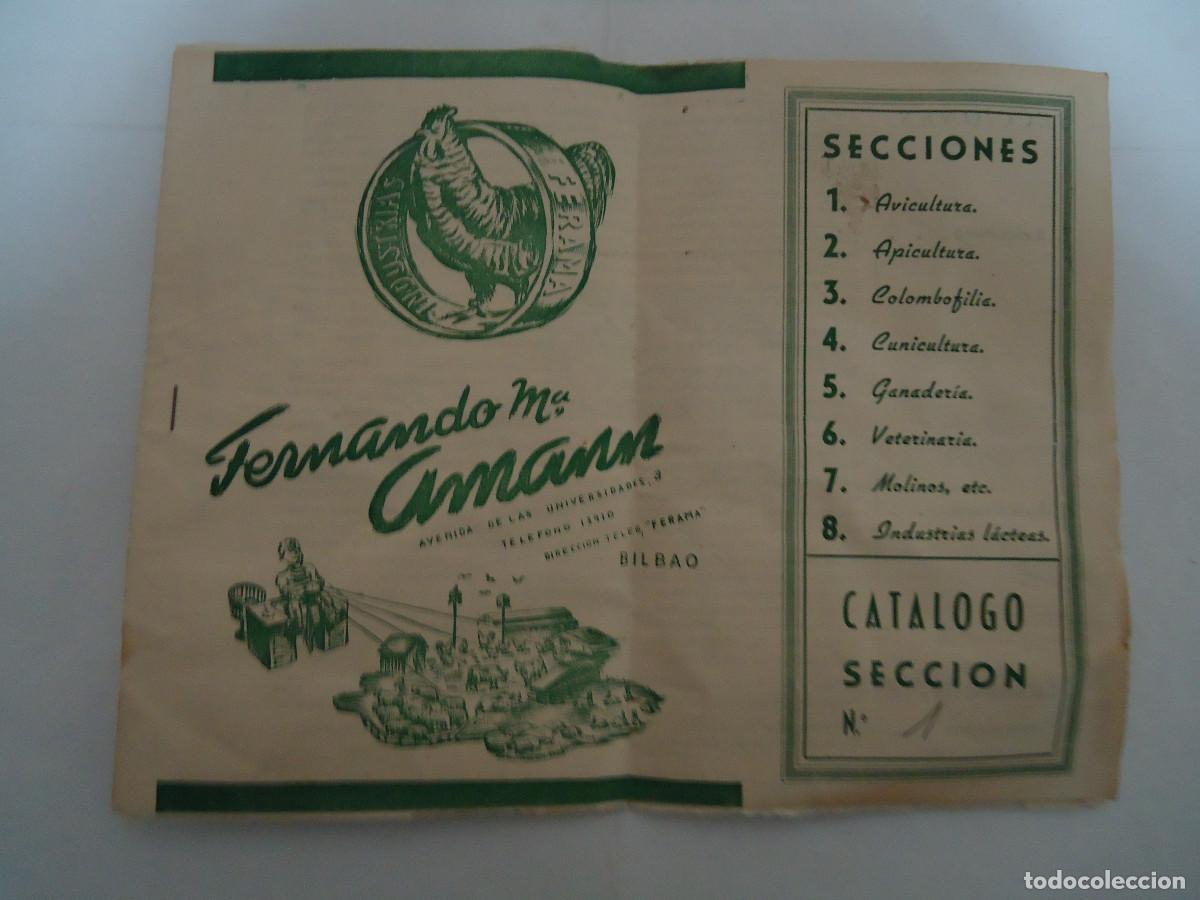 Catalogues publicitaires: CATALOGO PUBLICITARIO DE FERNANDO M&ordf; AMANN DE BILBAO.AVICULTURA, GANADERIA, VETERINARIA ETC. PP -12