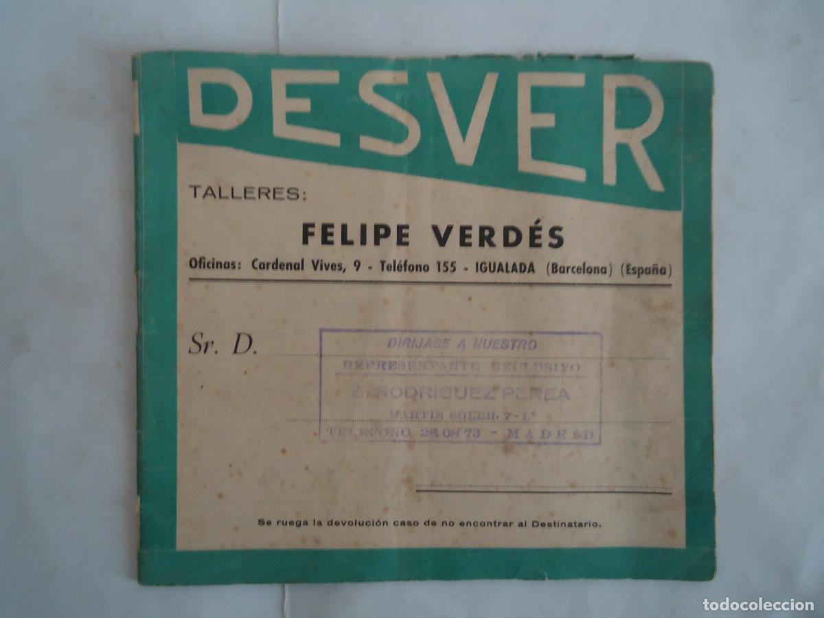 Cat&aacute;logos publicit&aacute;rios: CATALOGO PUBLICITARIO DE TALLERES DESVERS DE IGUALADA. MAQUINARIA DE PASTELERIA -PANADERIA. PP -13