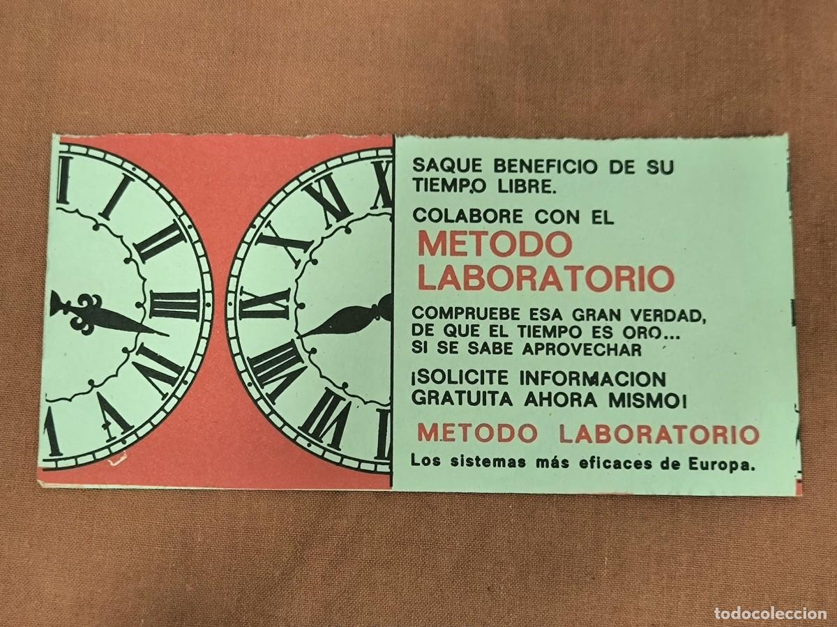 Catalogues publicitaires: Tarjeta Publicitaria Antigua M&eacute;todo Laboratorio &ndash; Reclamo Vintage Original