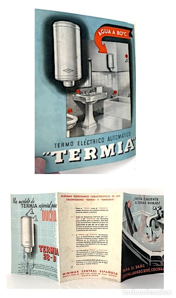 Werbekataloge: Publicidad del termo el&eacute;ctrico autom&aacute;tico Termia y del calentador Termomix (Agua caliente continua