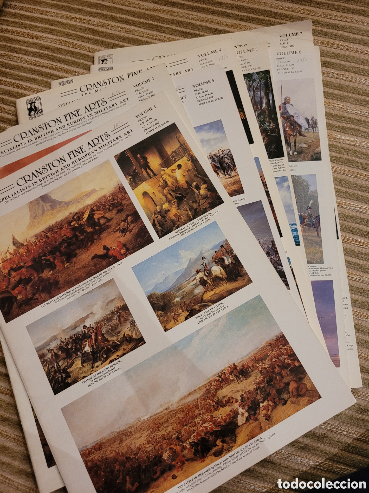 Werbekataloge: CATALOGO DE ARTE MILITAR DE BELLAS ARTES CRANSTON : lote de 7 volumenes (del 1 al 7). EN INGLES.