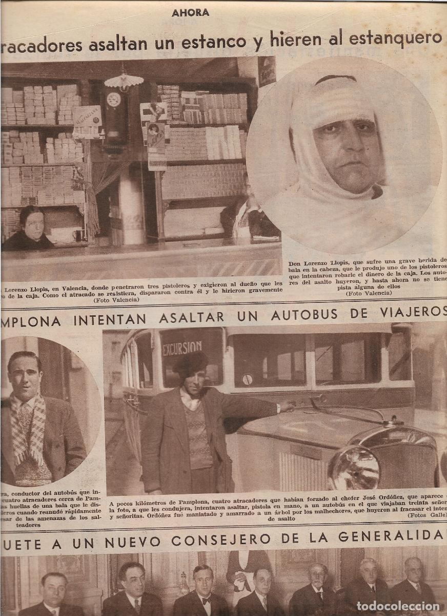 Cat&aacute;logos publicitarios: A&Ntilde;O 1933 RECORTE PRENSA PAMPLONA INTENTO ATRACO AUTOBUS PASAJEROS JOSE ORDO&Ntilde;EZ ALEJANDRO EZCURRA