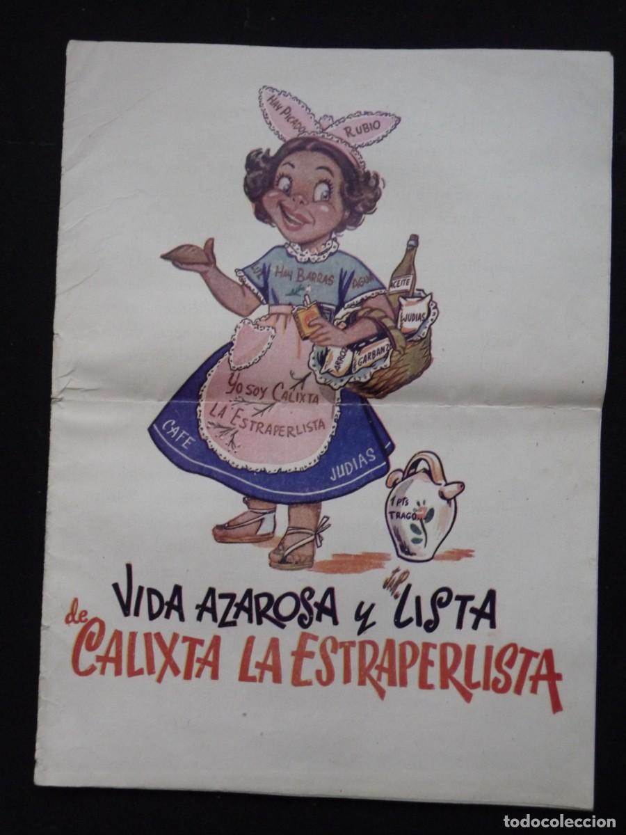 Cataloghi pubblicitari: FOLLETO ORIGINAL A&Ntilde;OS 40 - CALIXTA LA ESTRAPERLISTA (MU&Ntilde;ECA CALIXTITA, JUGUETE POSGUERRA) - 8 P&Aacute;G.