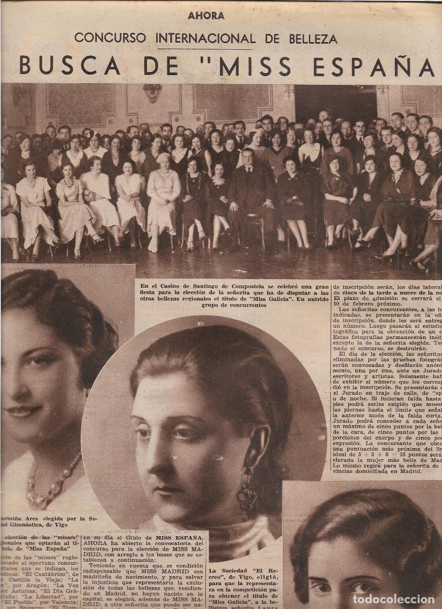 Cat&aacute;logos publicitarios: A&Ntilde;O 1933 CASINO SANTIAGO COMPOSTELA MISS GALICIA CANDIDATAS LAURA PEREZ MARISA PINTOS CARMI&Ntilde;A ARES