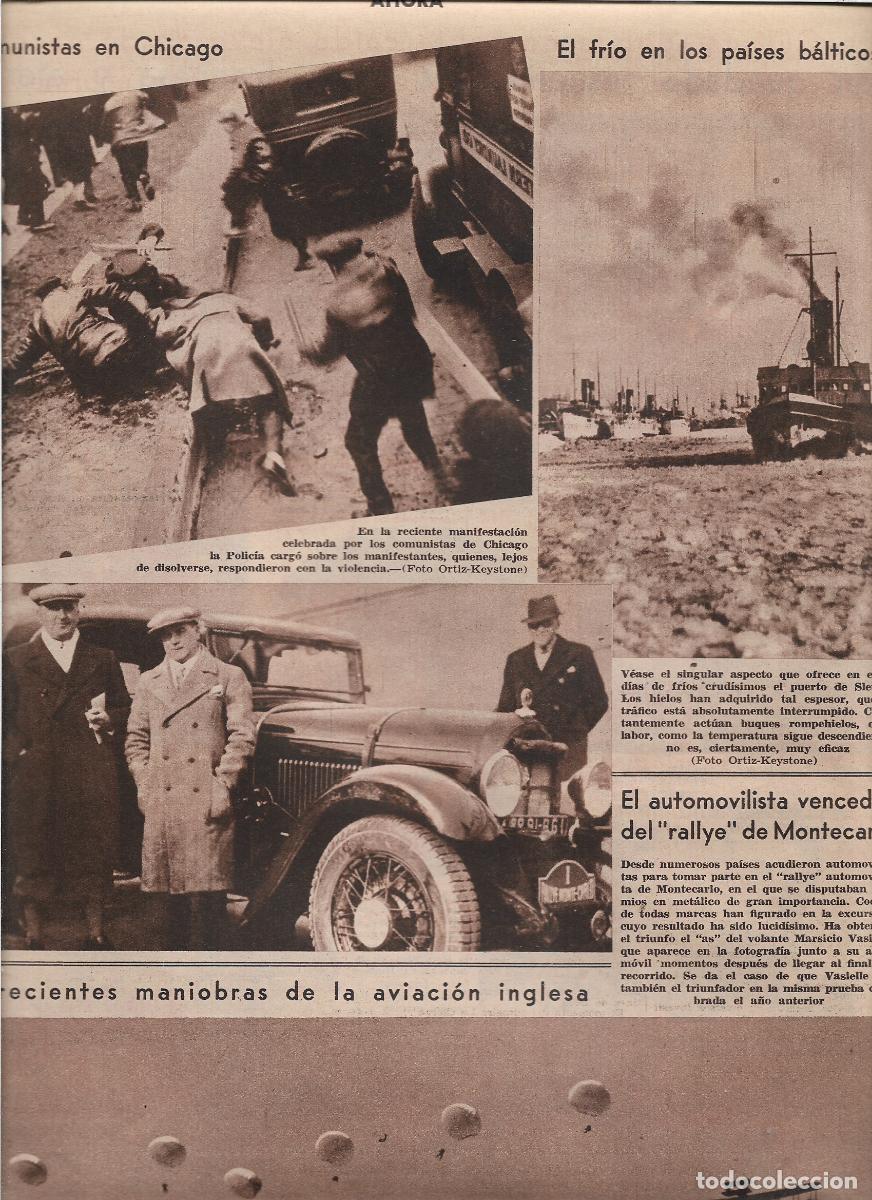Cat&aacute;logos publicitarios: A&Ntilde;O 1933 RECORTE PRENSA AUTOMOVILISMO MARSICIO VASIELLE GANADOR RALLYE DE MONTECARLO