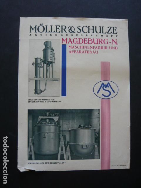 Werbekataloge: PUBLICIDAD ALEMANA MOLLER Y SCHULZE FABRICA ALUMINIO