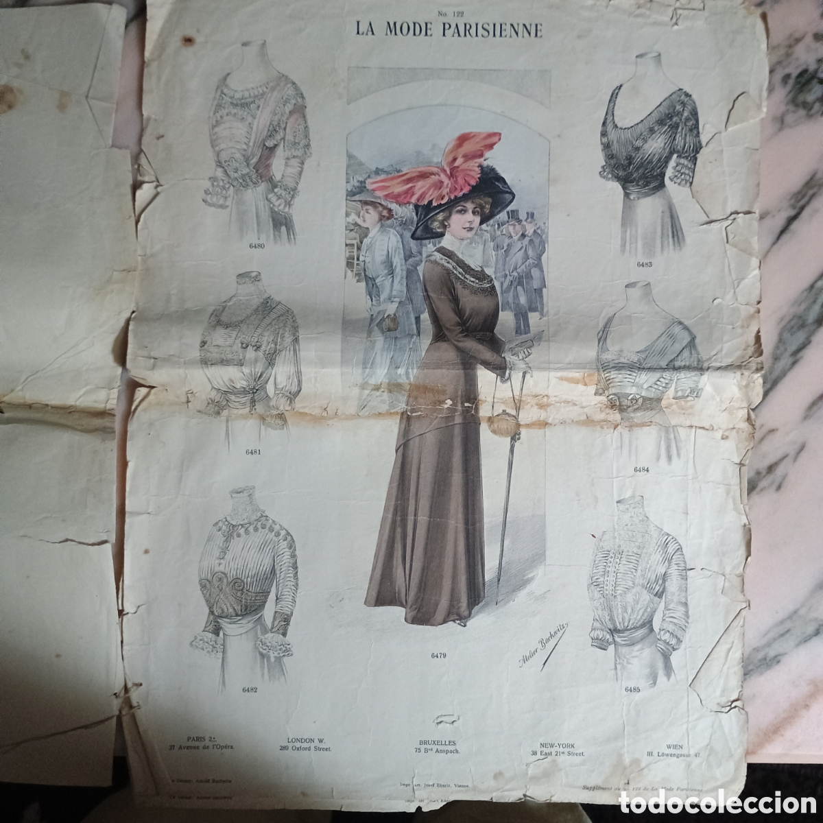 Catalogues publicitaires: LA MODE PARISIENNE N&ordm; 122 &ndash; 4 L&Aacute;MINAS ANTIGUAS DE MODA &ndash; ATELIER BACHWITZ &ndash; UNIDAS CON HILO