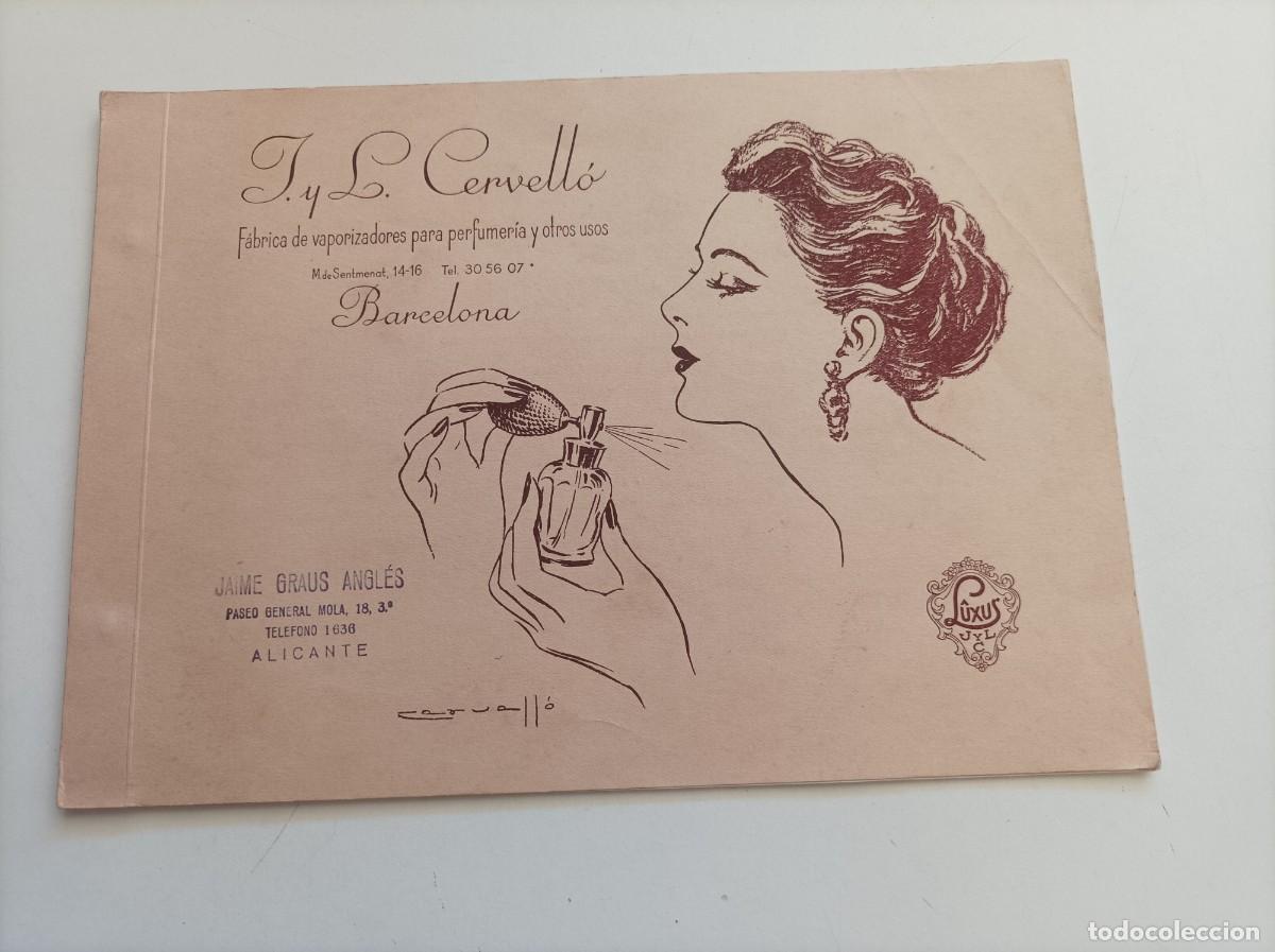 Cat&aacute;logos publicitarios: Cat&aacute;logo PERFUMERIA. &rdquo;VAPORIZADORES LUXUS&rdquo; J. y L. Cervell&oacute;. Barcelona, A&ntilde;o 1956.